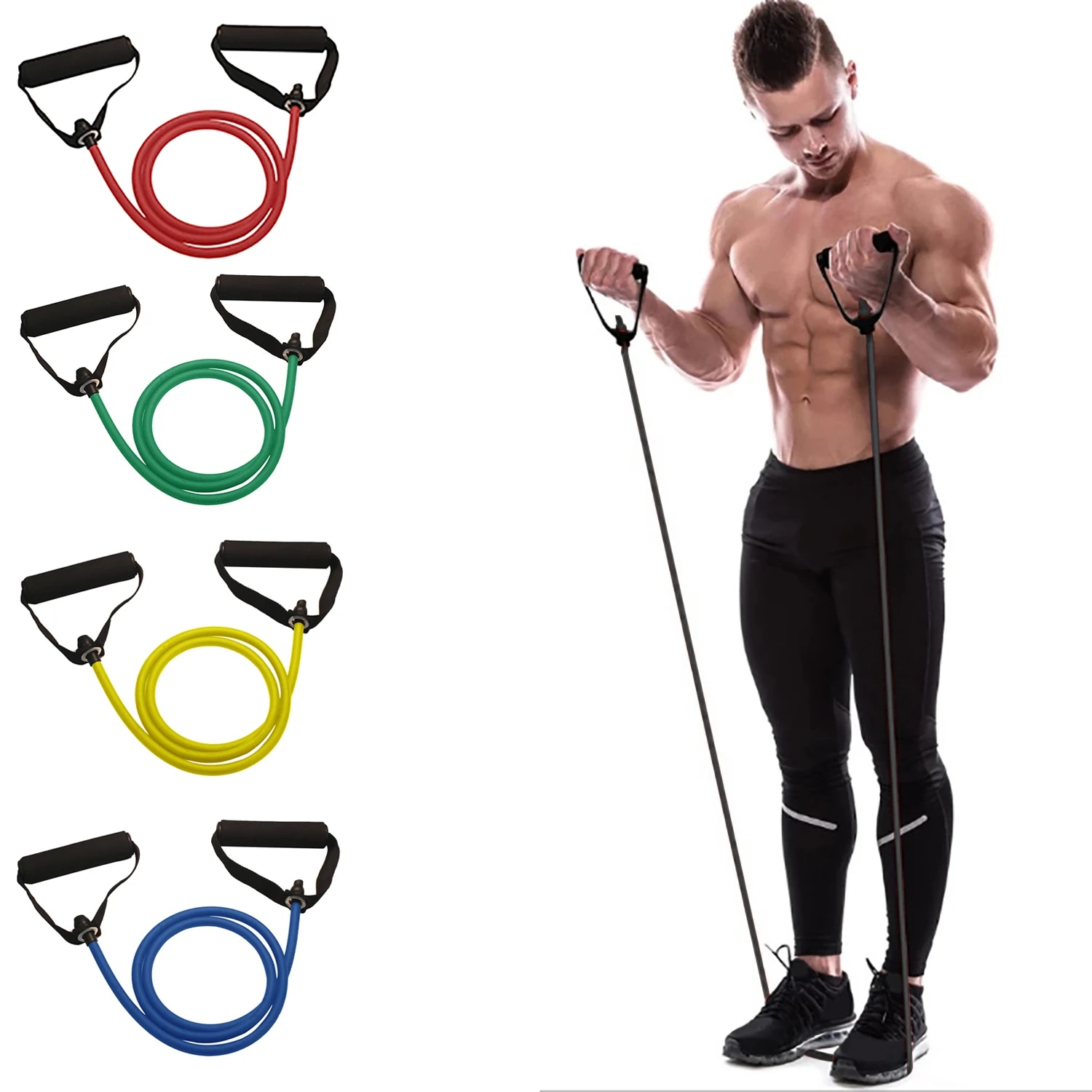 Resistance Band Dengan Peganga - Sports Equipment At Home ulasan dan harga